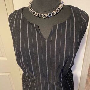 Black and Gray Striped Dress